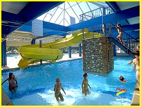 One of the few commercial 
sites to have a 
large indoor pool 
with slide
